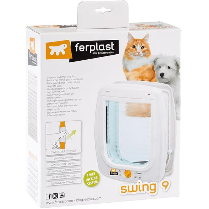 Ferplast Puerta Swing 9 Set Blanco 1.204kg