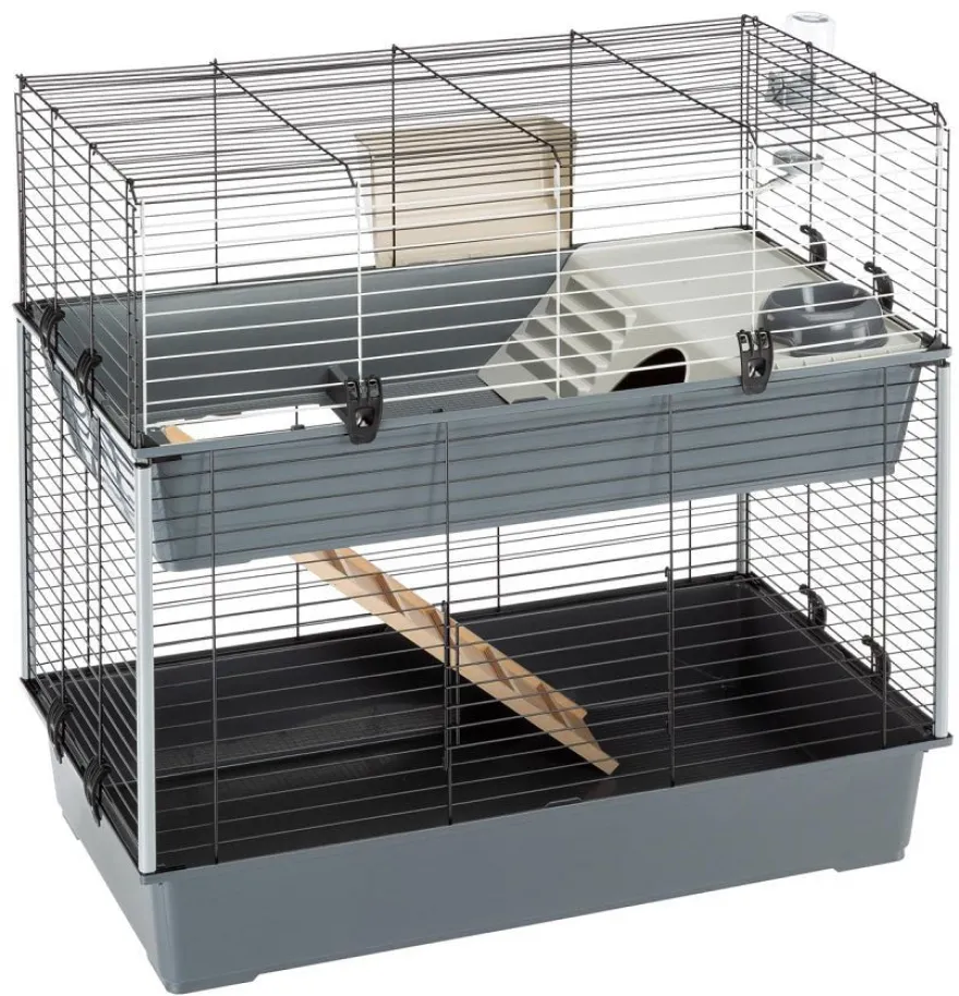 Ferplast Rabbit 100 Double Jaula para Conejos 2 niveles