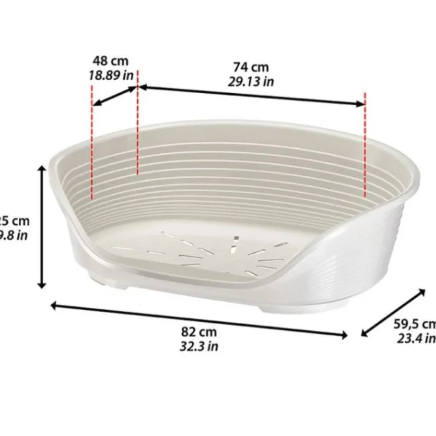 Ferplast Siesta Deluxe 8 Cama para Perros Borgoña 1460g