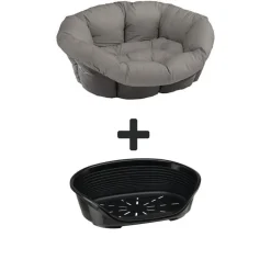 Ferplast Sofá Cama Oval Gris Claro 1 ud
