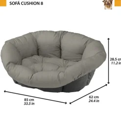 Ferplast Sofá Cama Oval Gris Claro 1 ud