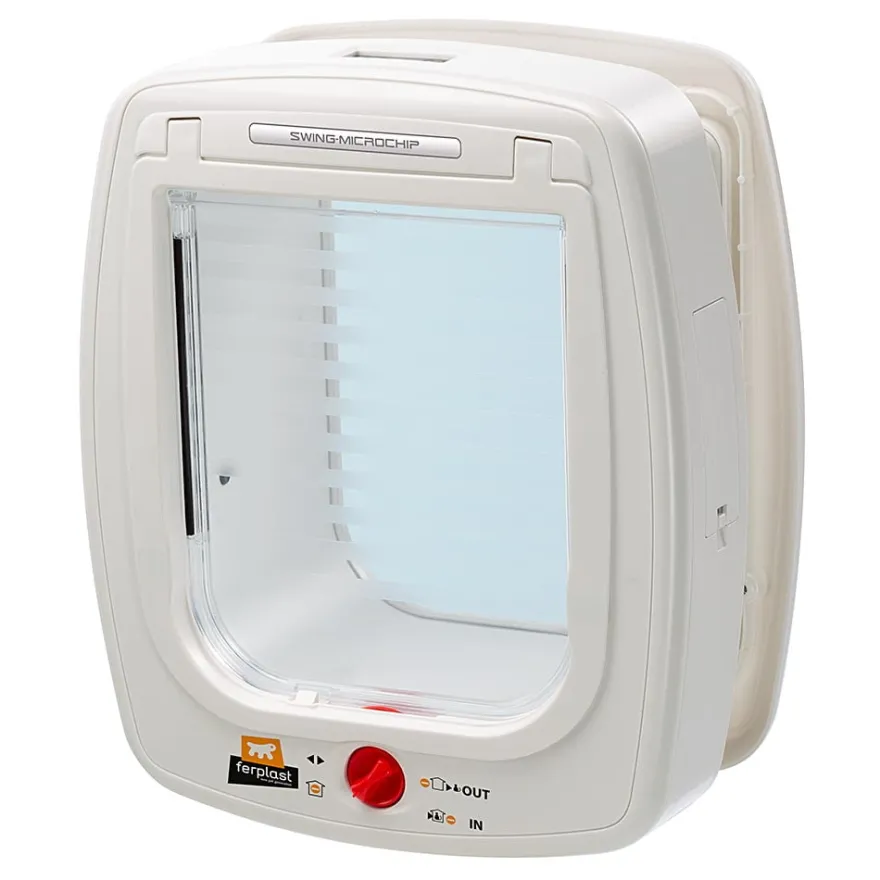 Ferplast Swing Microchip Large Puerta Electrónica Blanca 1320g