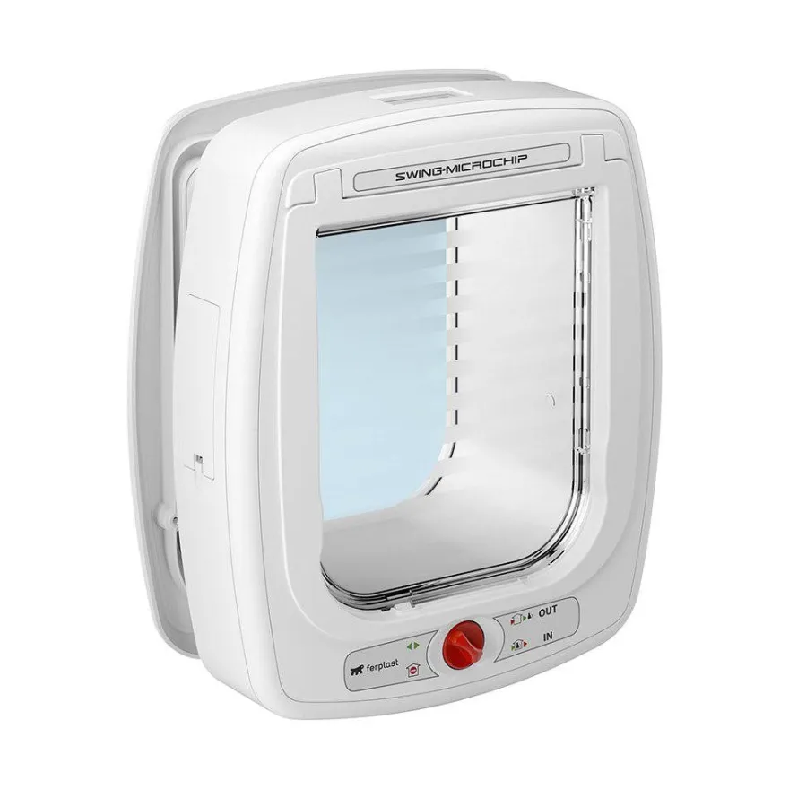 Ferplast Swing Microchip Large Puerta Electrónica Blanca 1320g