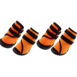 Ferplast Trekking Shoes Botas Naranja y Negro 4 piezas