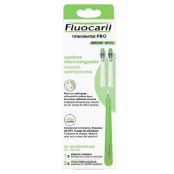 FLUOCARIL Cepillo Interdental Pro Medio Sistema Reemplazable + 2 Recambios Medio