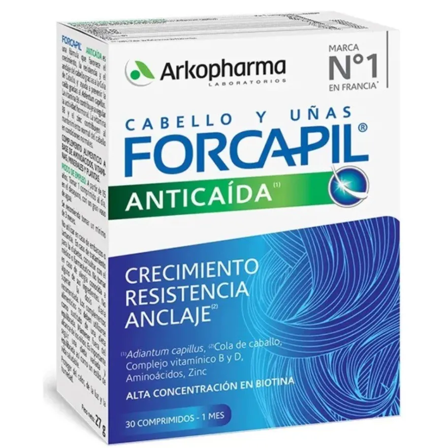 FORCAPIL Anticaída Cabello y Uñas 30 Comprimidos Arkopharma