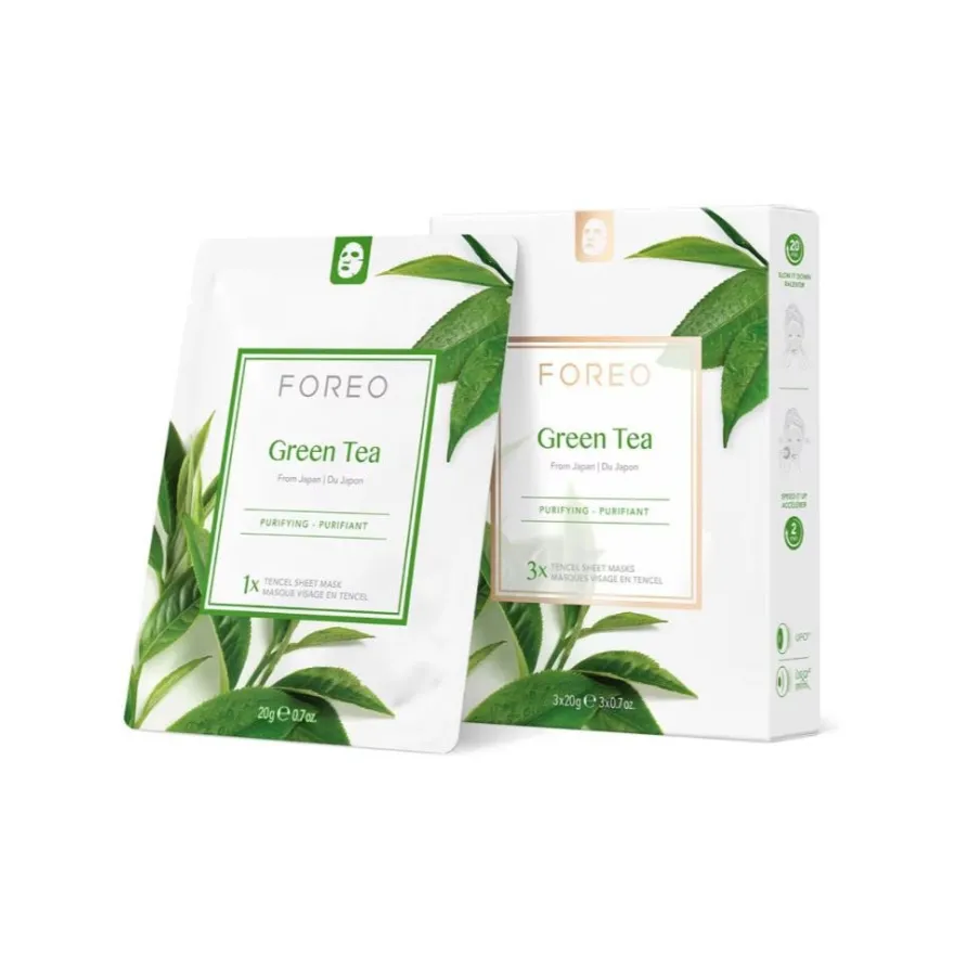 Foreo Mascarilla Facial de Té Verde Eco 3 uds