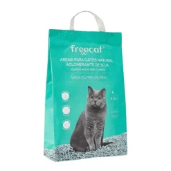 Freedog Arena Gatos Natural Aglomerante Soja Carbón 6L