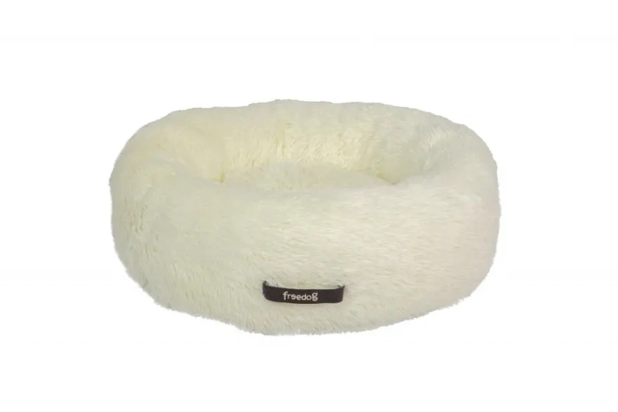 Freedog Cama Antiestrés Donut Blanca 80cm