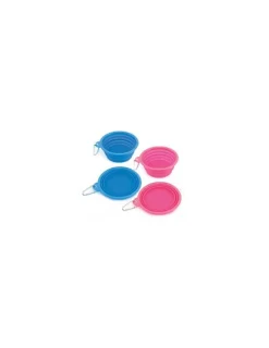 Freedog Ciotola de Viaje en Silicona Rosa 400ml