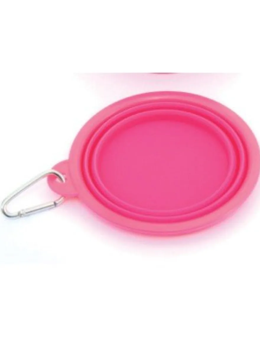 Freedog Ciotola de Viaje en Silicona Rosa 400ml