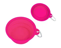 Freedog Ciotola de Viaje en Silicona Rosa 400ml
