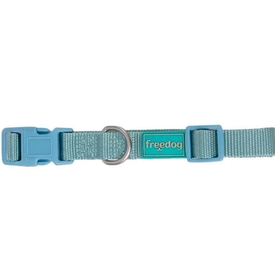 Freedog Collar Nylon Basic Azul Cielo 15mm 35-50cm