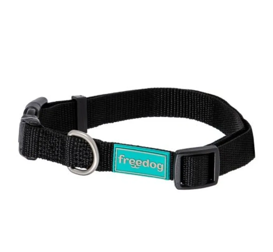 Freedog Collar Nylon Basic Negro 1 ud