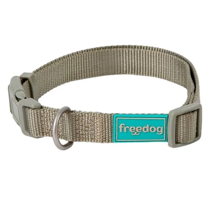 Freedog Collar Nylon Basic Verde Salvia 10mm