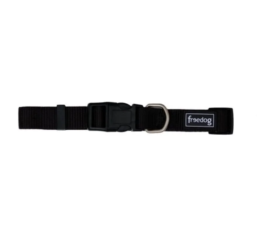 Freedog Collar Nylon Negro Ajustable 10g