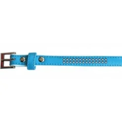 Freedog Collar Polipiel Brillantes Azul 1 ud