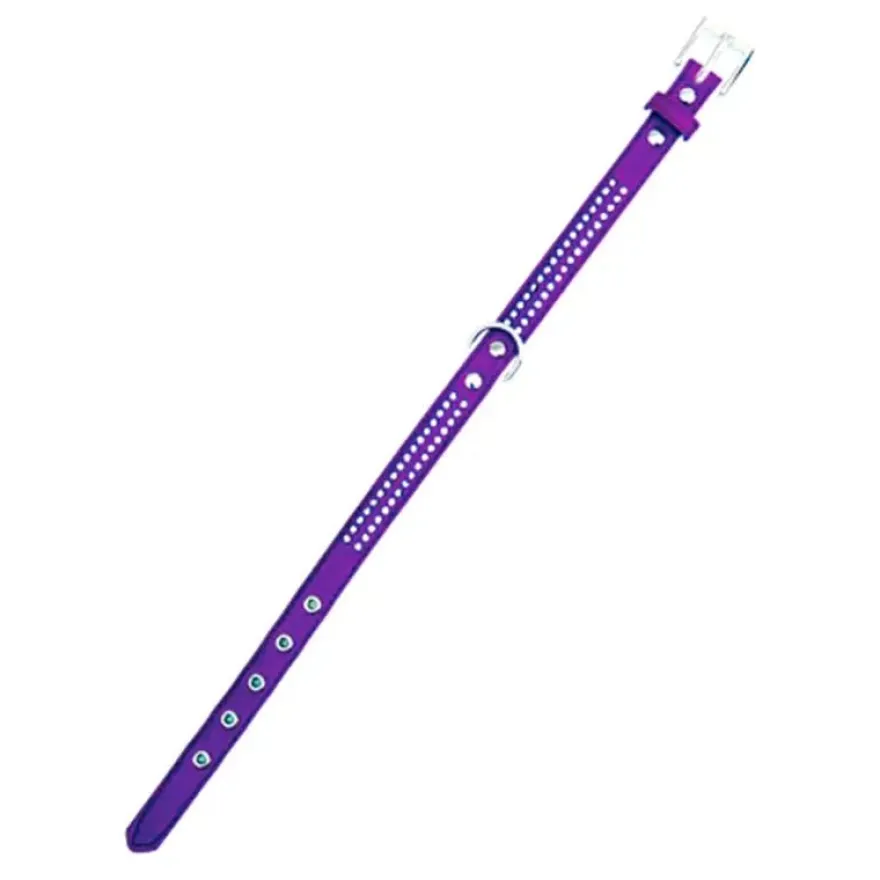 Freedog Collar Polipiel Brillantes Lila 1 ud
