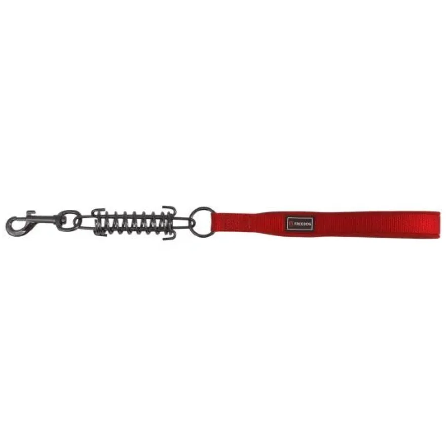 Freedog Correa Corta Muelle Nylon Rojo 45cm
