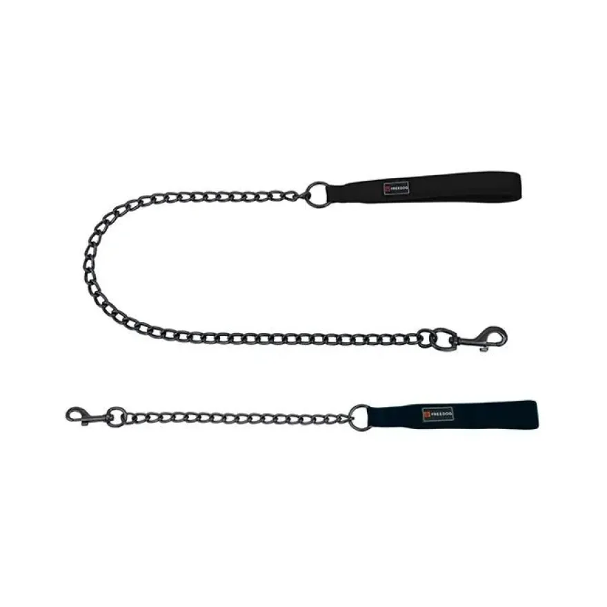 Freedog Correa Metálica Gun Negra 100cm