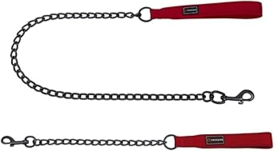 Freedog Correa Metálica Gun Roja 100cm