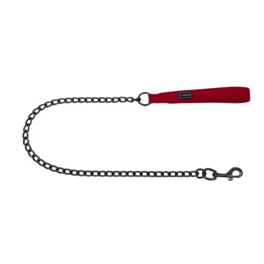 Freedog Correa Metálica Gun Rojo 100cm
