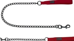 Freedog Correa Metálica Gun Rojo 100cm