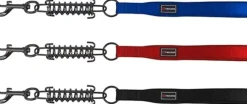 Freedog Correa Nylon con Muelle Gun Negra 45cm