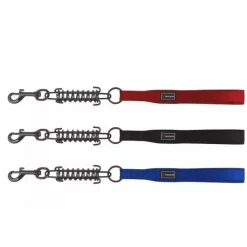 Freedog Correa Nylon con Muelle Gun Negra 45cm