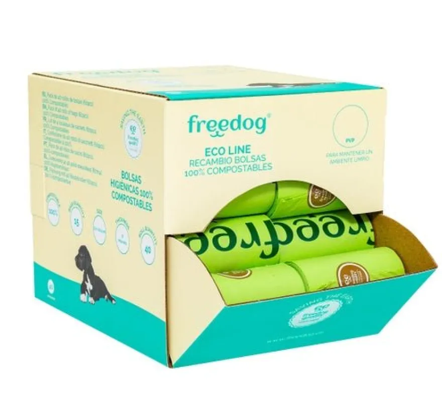 Freedog Expositor Bolsas Biodegradables para Heces 40 rollos