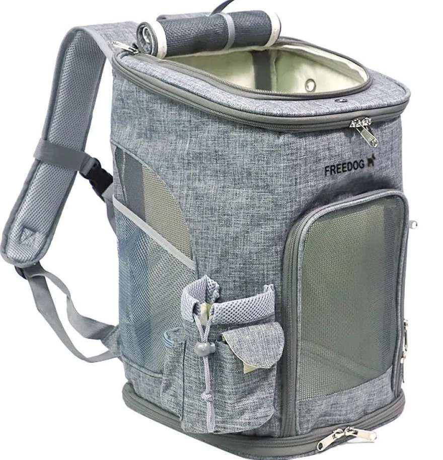 Freedog K2 Pro Mochila Transportín Gris 1000g