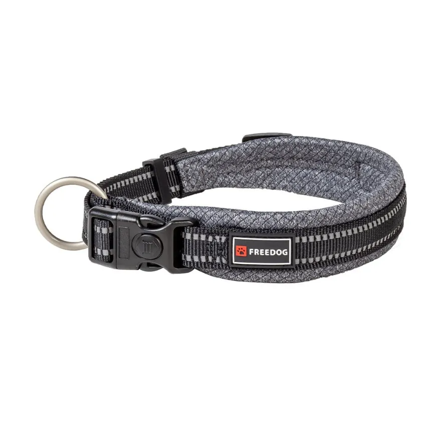 Freedog Shiva Collar Ajustable Gris L 1 ud