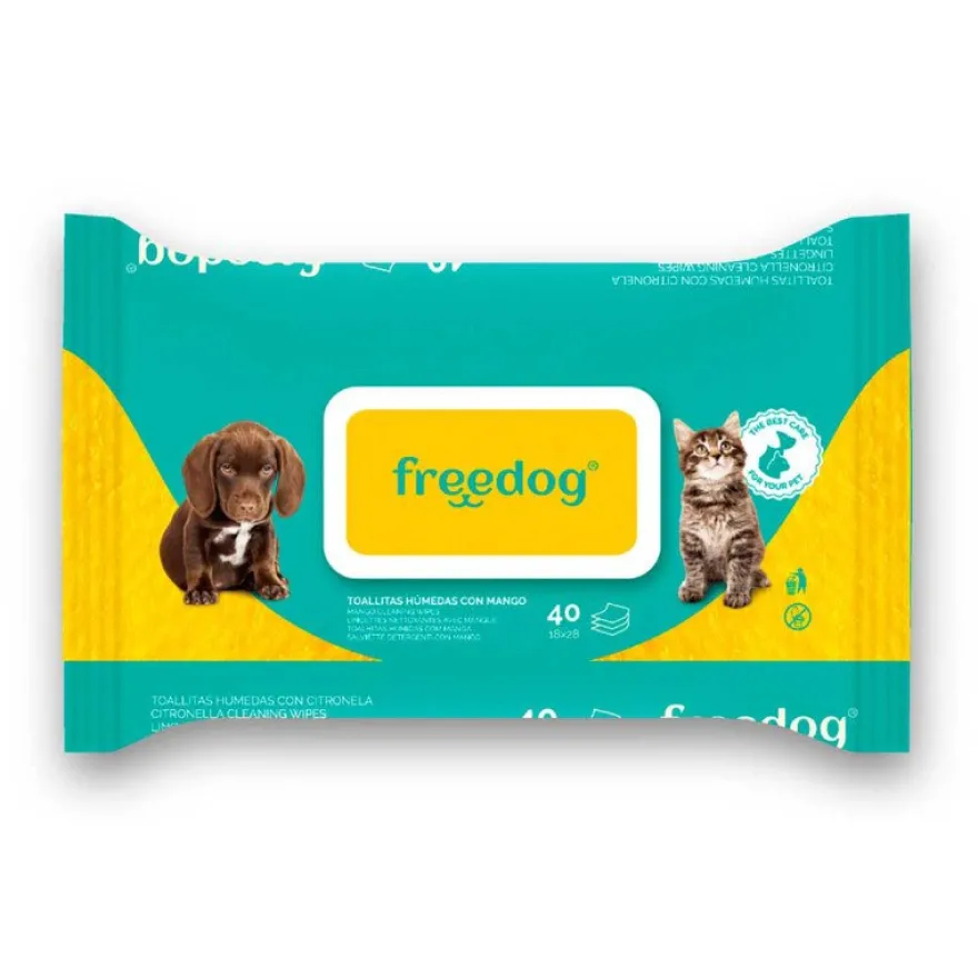 Freedog Toallitas Higiénicas Mango 40 ud