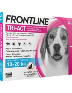 Frontline Tri-Act Solucion Spot-On para Perros caja con 3 pipetas 10 20 kg