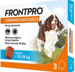 Frontpro Antiparasitario Para Perros 3 Comprimidos Masticables 10 25 Kg