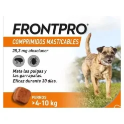 Frontpro Antiparasitario Para Perros 3 Comprimidos Masticables 4 10 Kg