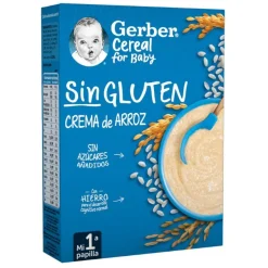 GERBER Papillas Crema de Arroz Sin Gluten +6 Meses 250g