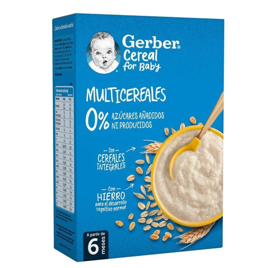 GERBER Papillas Multicereales 0% +6 Meses 270g