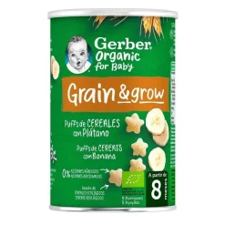 GERBER Puff Snacks de Cereales con Plátano +8 Meses 35g