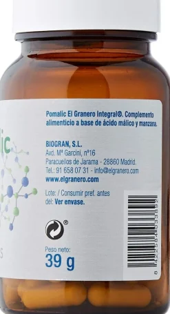 Granero Suplementos Pomalic Plus Ácido Málico 60 VCápsulas