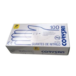 Guantes de Nitrilo Sin Polvo Sin Látex Talla S 100 unidades CORYSAN