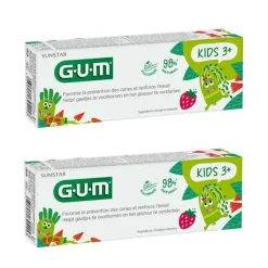 Gum Kids 3+ Gel Dentífrico Fresa Duplo 2x50 ml