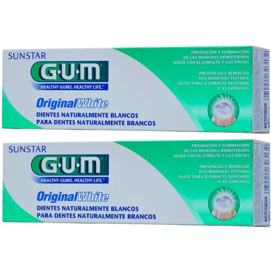 Gum Original White Pasta Duplo 2x75 ml