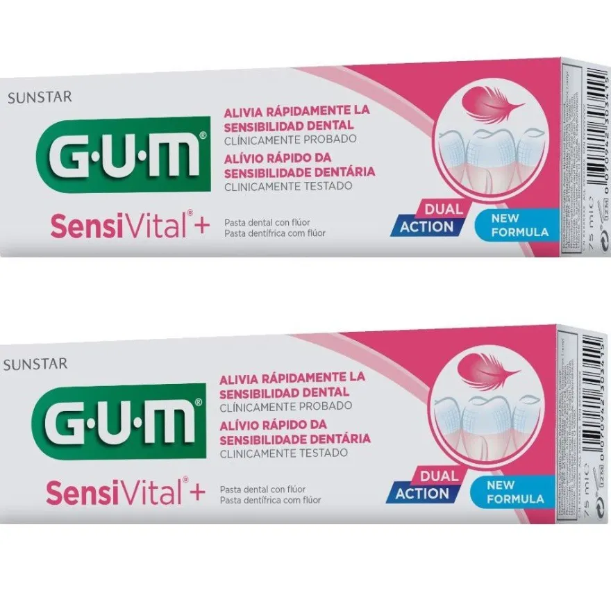 Gum Sensivital+ Gel Dentífrico Duplo 2x75 ml