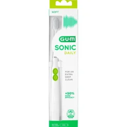 Gum Sonic Daily Cepillo Blanco a Pilas 1 Unidad