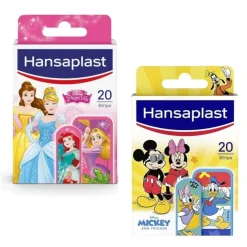 HANSAPLAST Apósitos Infantiles Princesas Disney + Mickey Mouse 20+20 apósitos