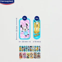 HANSAPLAST Apósitos Infantiles Princesas Disney + Mickey Mouse 20+20 apósitos
