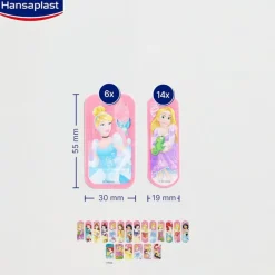 HANSAPLAST Apósitos Infantiles Princesas Disney 20 apósitos