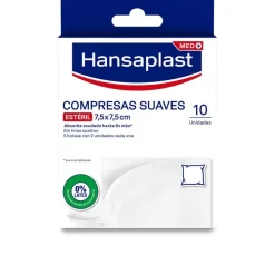 HANSAPLAST Gasas Suaves 7,5x7,5cm 10 unidades