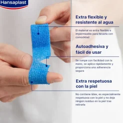 HANSAPLAST Venda Cohesiva para Dedos Azul 5m x 2,5cm
